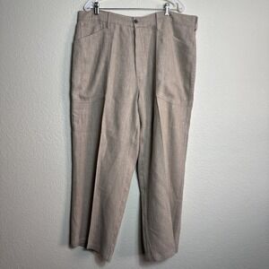 Polo by Ralph Lauren Men's 100% Linen Pant Size 40/30 Beige Button Fly Preppy